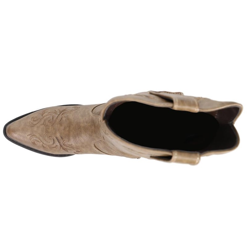 ROPER Womens Brooklyn Round Toe Casual Boots Mid Calf Low Heel 1-2" - Beige - Size 7 B - Image 4